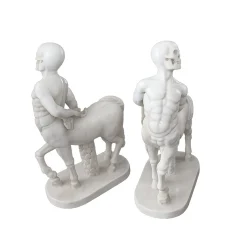 Centaur Skulpturen aus Marmor, 1980er, 2er Set