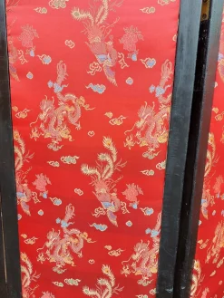 Chinesische Regency Lackierte 8-fache Abziehfolie