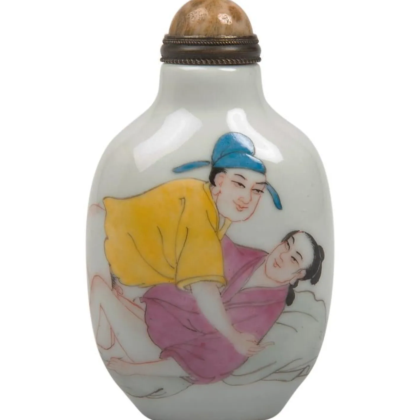 Chinesische Schnupftabakflasche aus Porzellan, 1930er