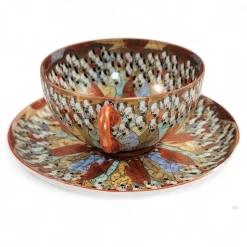 Chinesisches Teeservice mit fünf Tassen und Untertassen, 1900, 10 Set