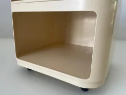 Cremefarbener Modell 4970 Nachttisch von Anna Castelli für Kartell, 1970er