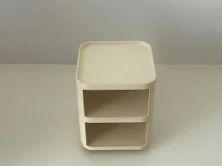 Cremefarbener Modell 4970 Nachttisch von Anna Castelli für Kartell, 1970er