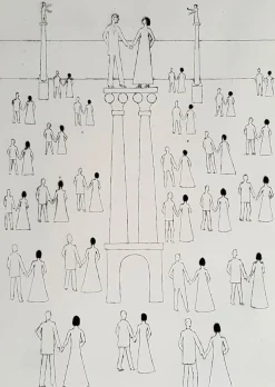 Czeslaw Tumielewicz, Design of a Monument, 2018, Radierung