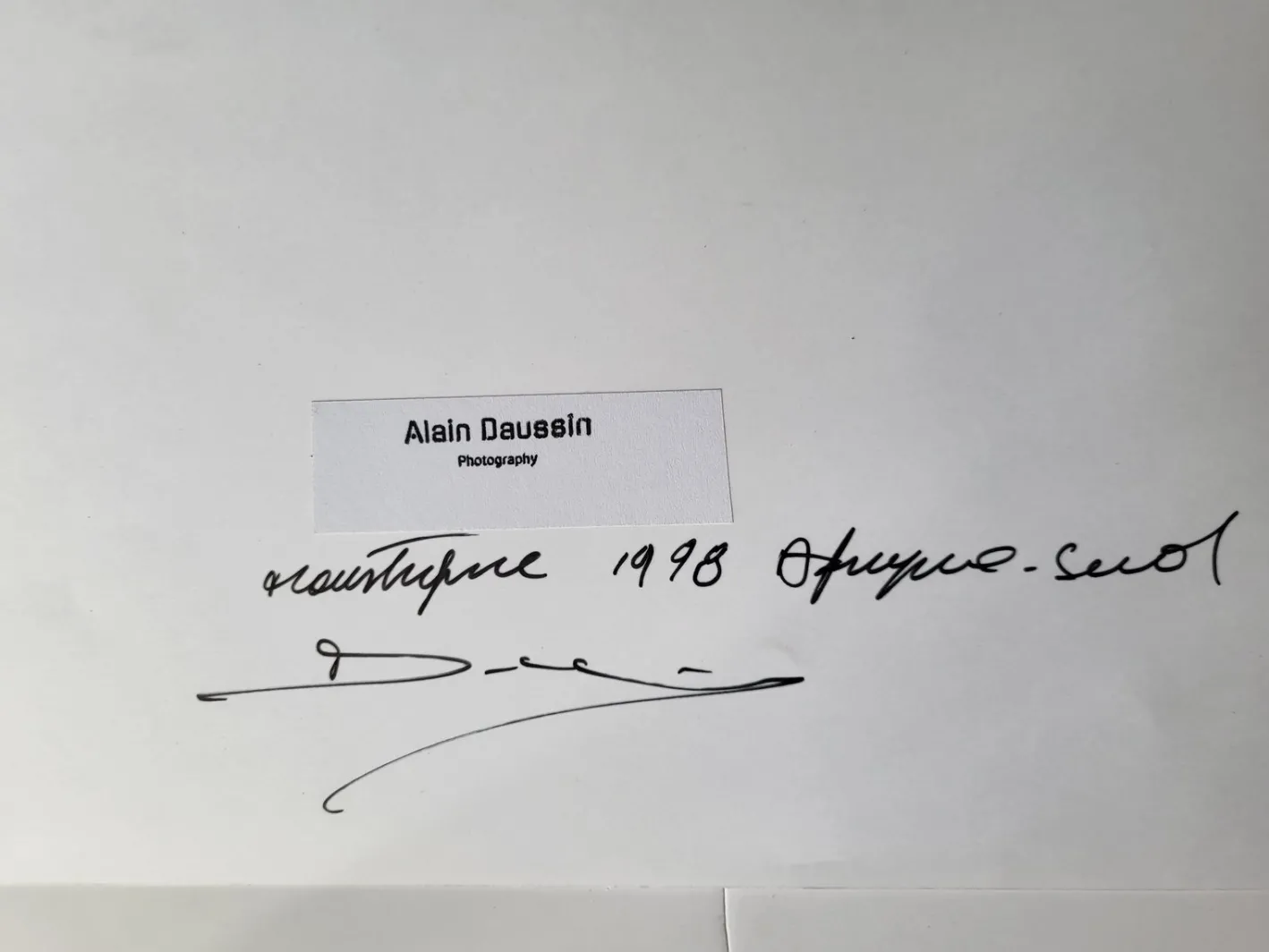 Daussin, Fotografie von Alain Daussin, 1990er, Fotopapier