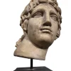 Dekorativer Apollokopf, 1950, Stein