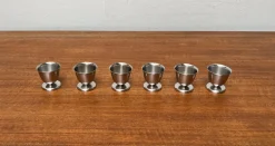 Deutsche Mid-Century Eierbecher aus Cromargan von WMF, 1960er, 6 . Set