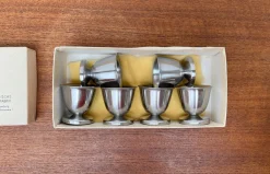Deutsche Mid-Century Eierbecher aus Cromargan von WMF, 1960er, 6 . Set