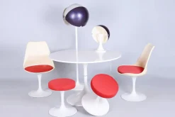 Deutsche Mid-Century Sitzgruppe aus Aluminium von Eero Saarinen, 1950er, 5er Set