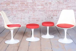Deutsche Mid-Century Sitzgruppe aus Aluminium von Eero Saarinen, 1950er, 5er Set