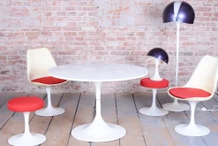 Deutsche Mid-Century Sitzgruppe aus Aluminium von Eero Saarinen, 1950er, 5er Set
