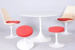 Deutsche Mid-Century Sitzgruppe aus Aluminium von Eero Saarinen, 1950er, 5er Set