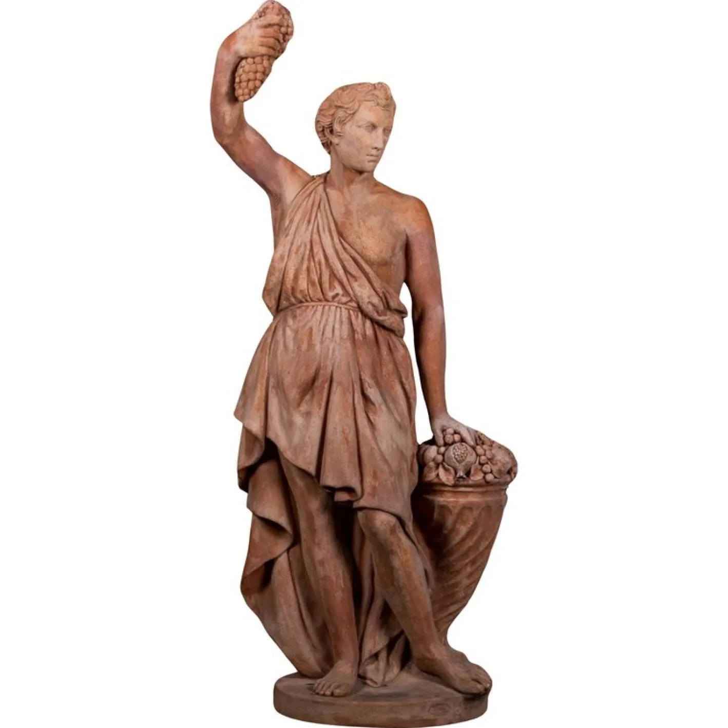 Die 4 Jahreszeiten Statuen aus Terrakotta Impruneta, Ende 20. Jh., 4er Set
