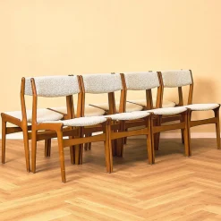 Dänische Esszimmerstühle aus Buche von Erik Buch für Nova Stolefabrik, 1950, 8er Set