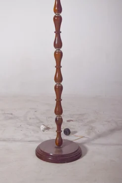 Dänische Holz Stehlampe, 1950er