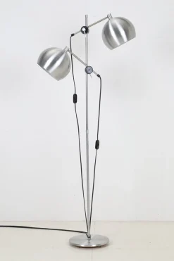 Dänische Mid-Century Stehlampe mit Doppelleuchte, 1970er