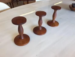 Dänische Minimalistische Mid-Century Teak Garderobenhaken, 3er Set