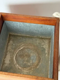 Dänischer Übertopf aus Teak mit Zinkwanne von Salin Furniture, 1970er
