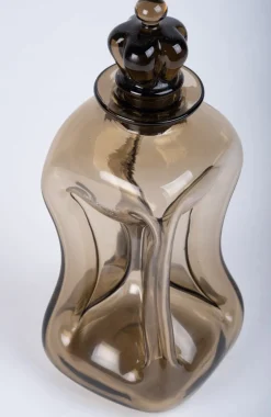 Dänischer Mid-Century Kluk Kluk Dekanter aus Glas von Jacob E. Bang für Holmegaard