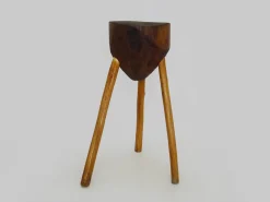 Dreibeiniger Vintage Metzgerblock aus Eiche, 1950er
