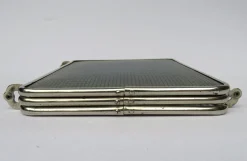 Dreiteiliger verchromter Triptychon Spiegel, Frankreich, 1940er