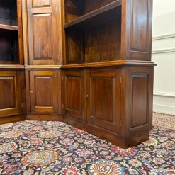 Eck-Bücherregal aus Teak
