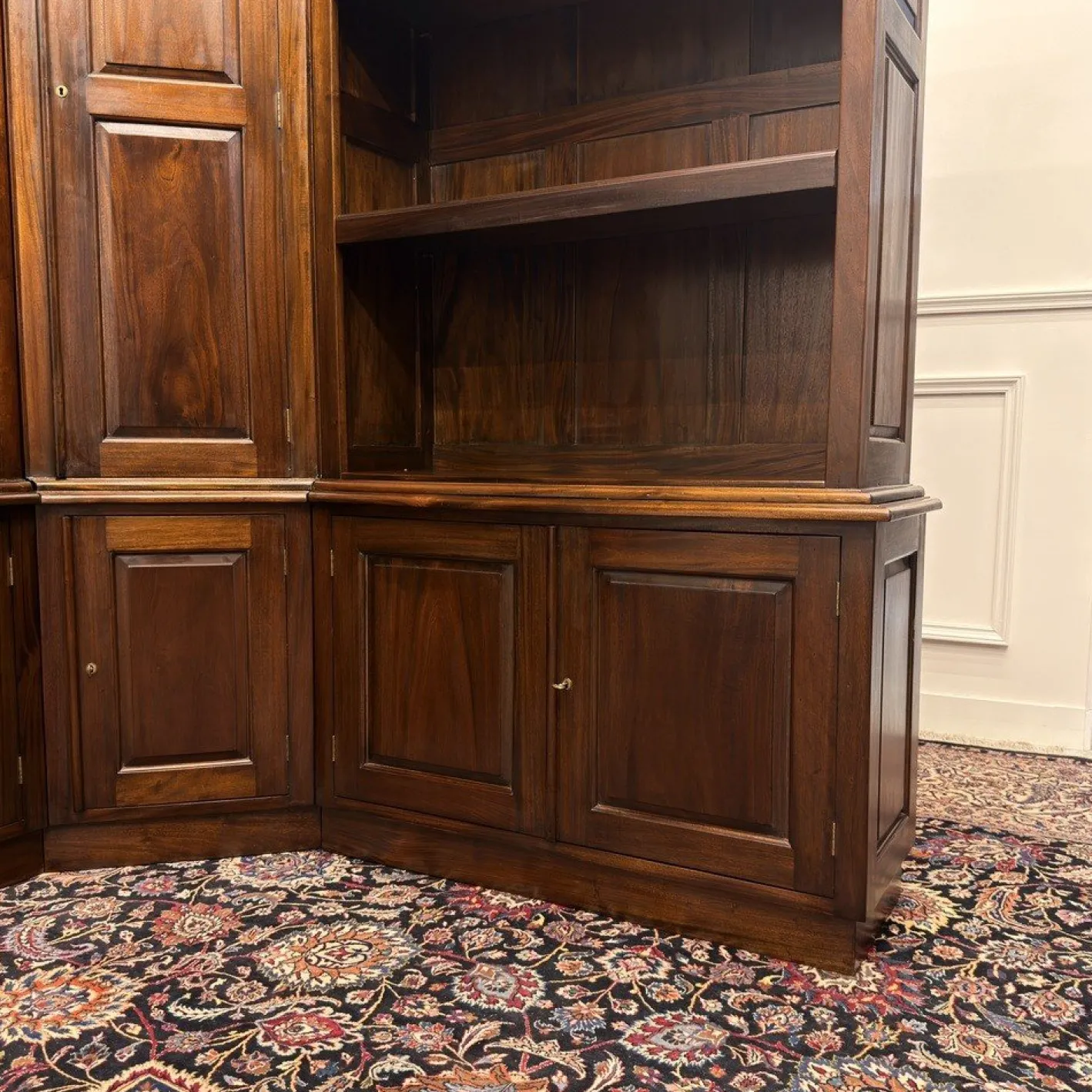 Eck-Bücherregal aus Teak