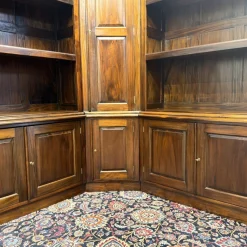 Eck-Bücherregal aus Teak