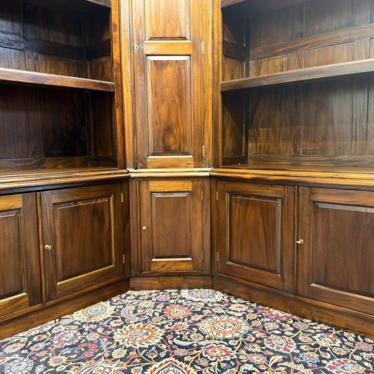 Eck-Bücherregal aus Teak