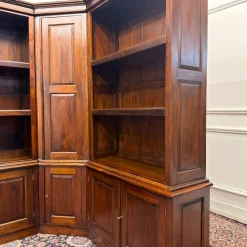 Eck-Bücherregal aus Teak