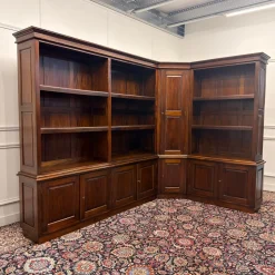 Eck-Bücherregal aus Teak