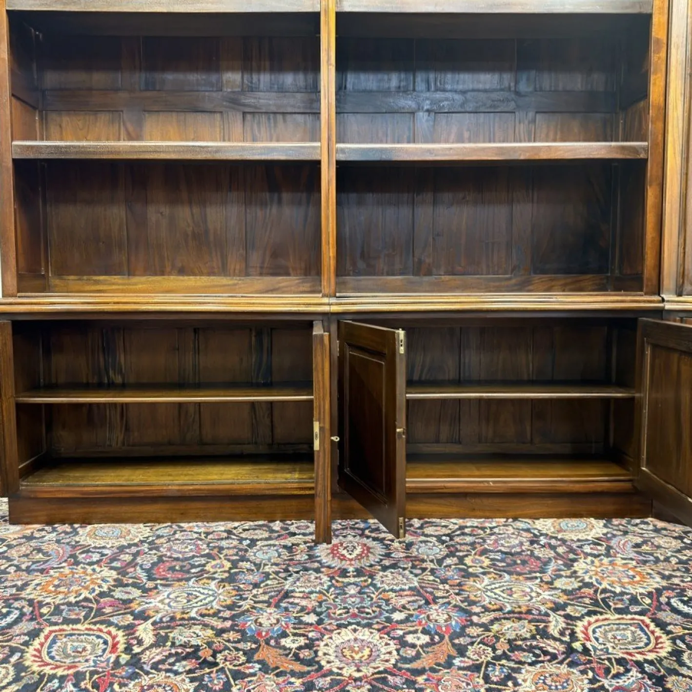 Eck-Bücherregal aus Teak