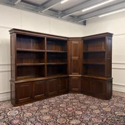 Eck-Bücherregal aus Teak