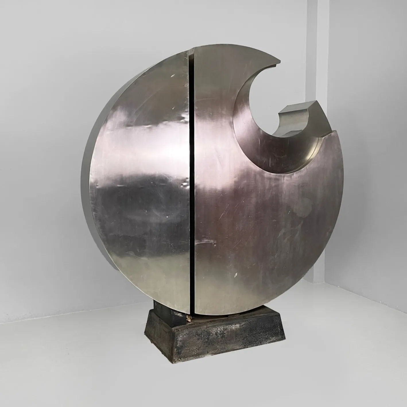 Edmondo Cirillo, Italienische Moderne Geometrische Skulptur, Metall
