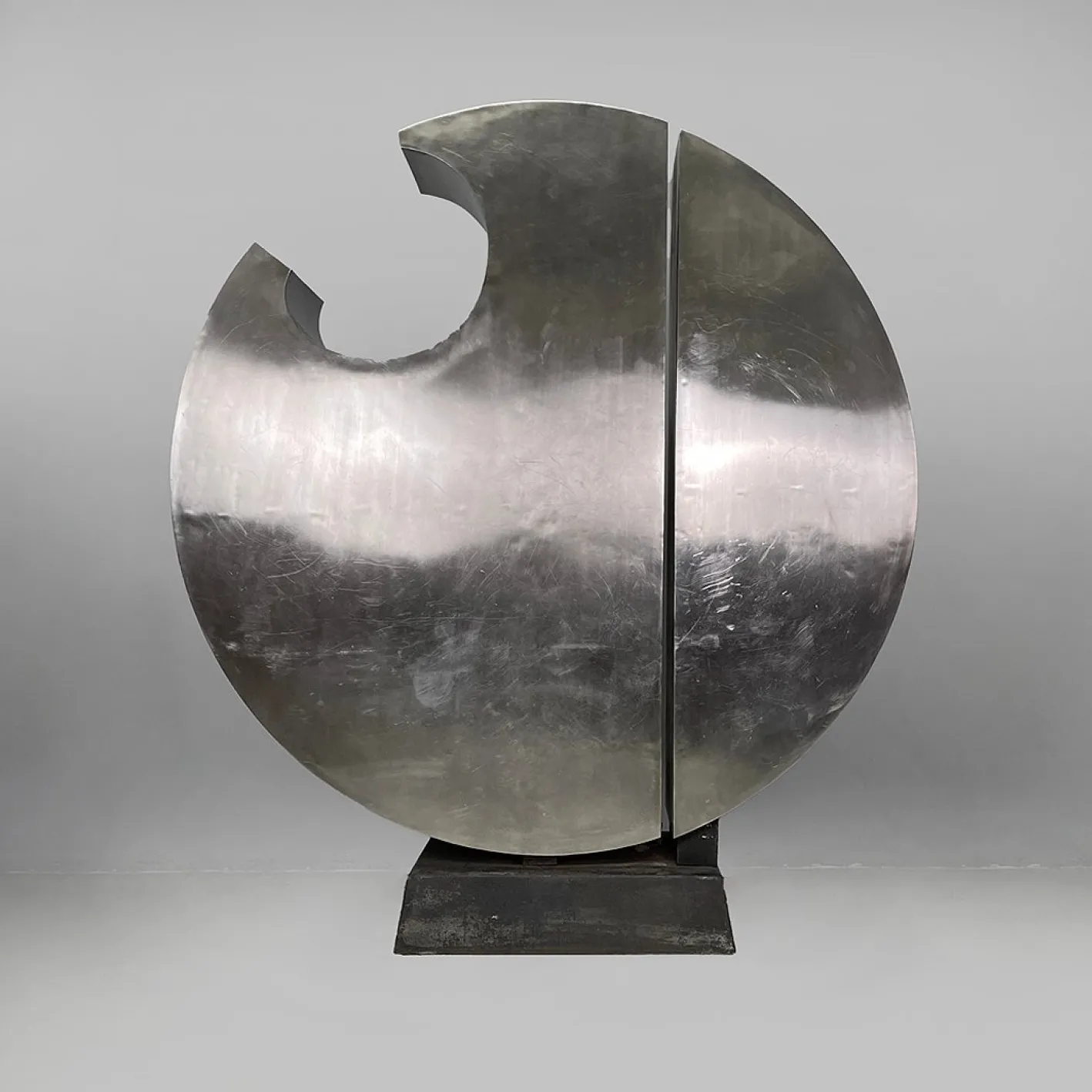 Edmondo Cirillo, Italienische Moderne Geometrische Skulptur, Metall