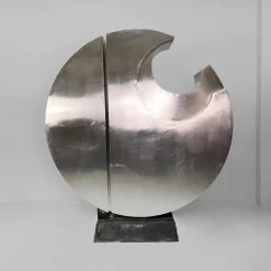 Edmondo Cirillo, Italienische Moderne Geometrische Skulptur, Metall