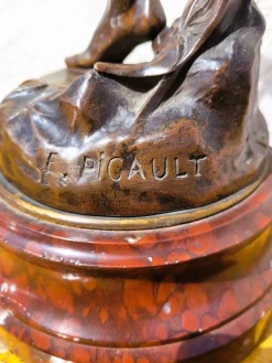 Emile Picault, Victoria, Bronzeskulptur, Ende 19. Jh.