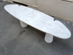 Eros Konsolentisch aus Weißem Marmor von Angelo Mangiarotti für Skipper, 1990er
