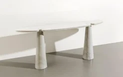 Eros Konsolentisch aus Weißem Marmor von Angelo Mangiarotti für Skipper, 1990er