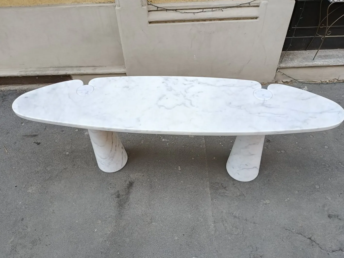 Eros Konsolentisch aus Weißem Marmor von Angelo Mangiarotti für Skipper, 1990er