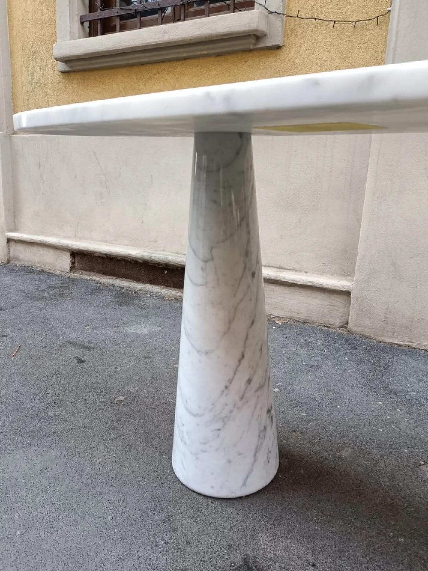 Eros Konsolentisch aus Weißem Marmor von Angelo Mangiarotti für Skipper, 1990er