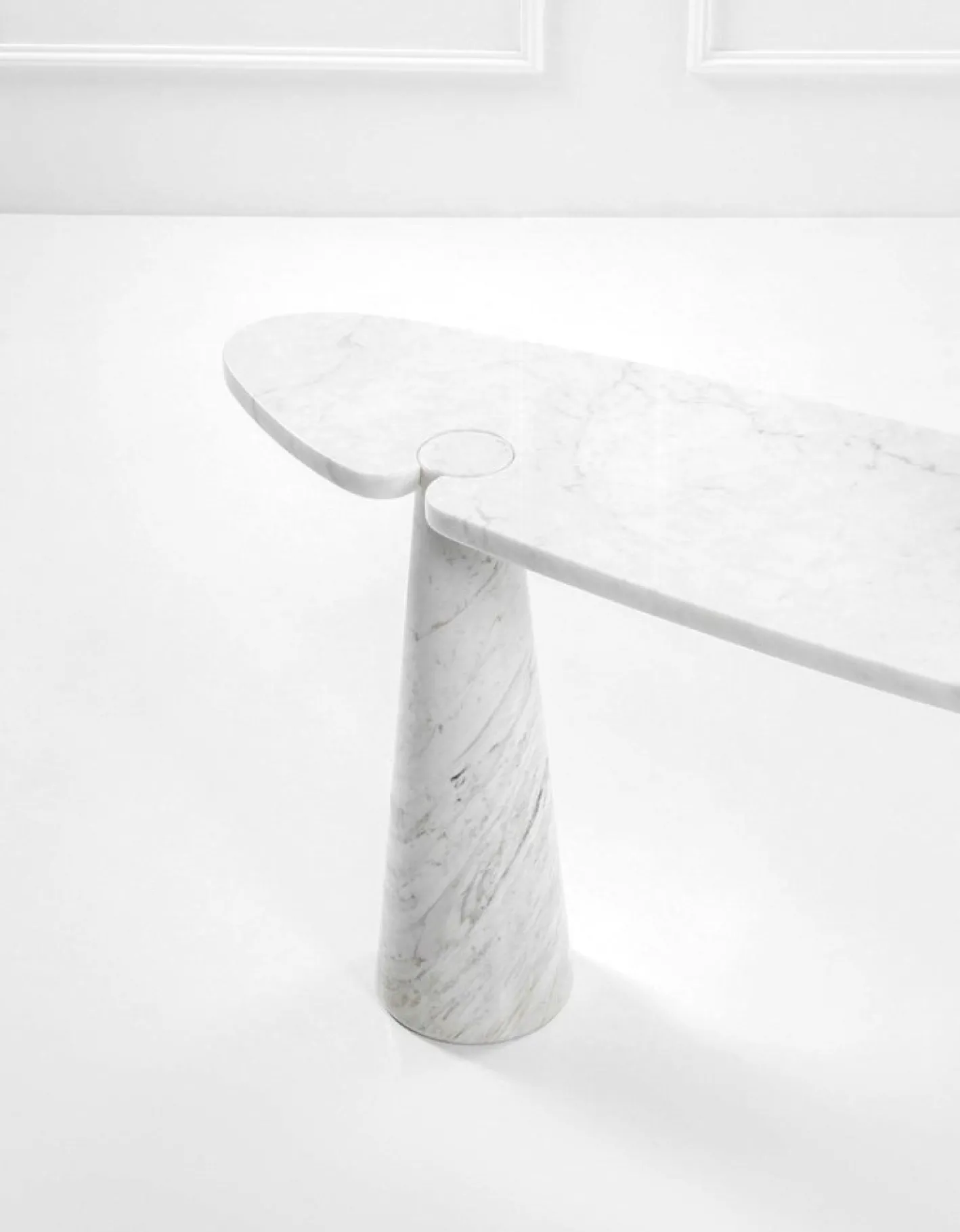 Eros Konsolentisch aus Weißem Marmor von Angelo Mangiarotti für Skipper, 1990er