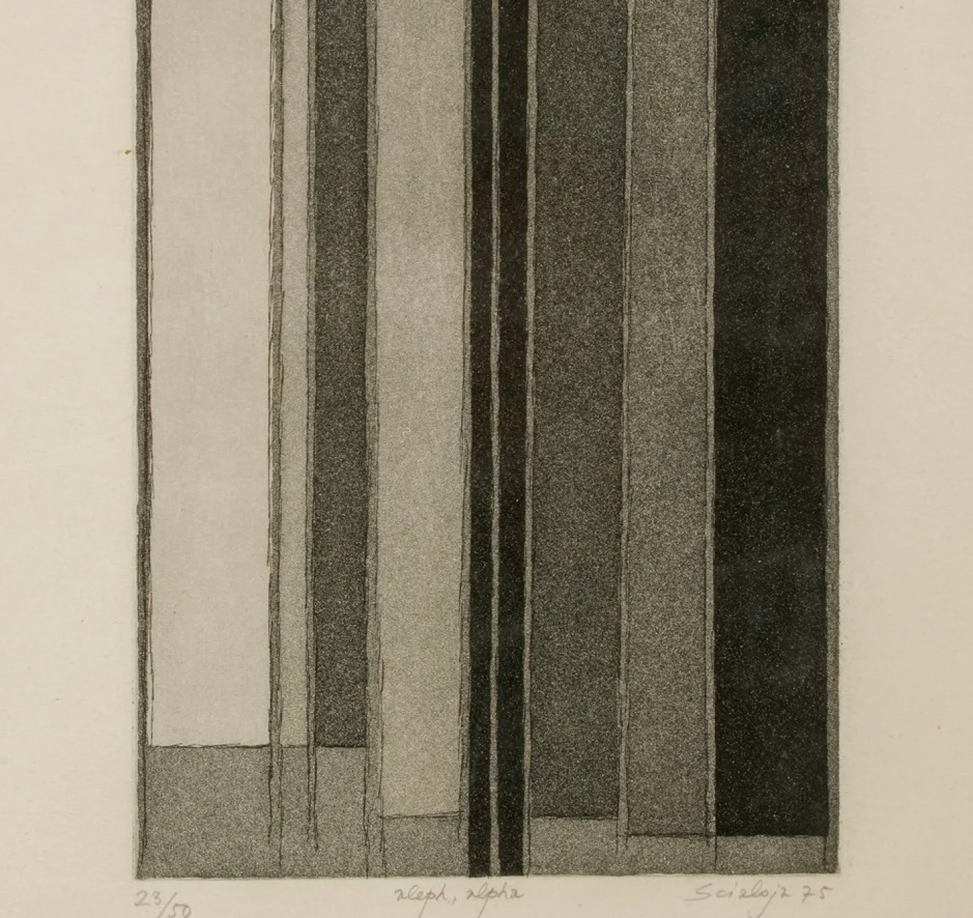 1970er Toti Scialoja Abstraktes, nummeriertes und datiertes Kunstwerk