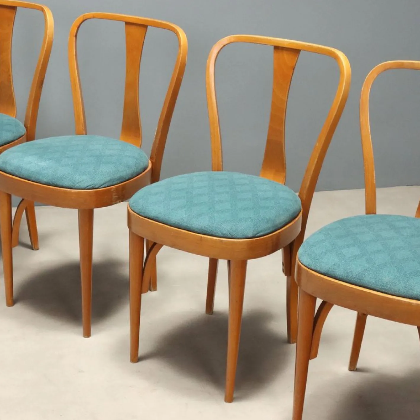 Esszimmerstühle aus Buche, 1960er, 6er Set