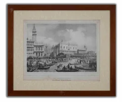 Eugene Huot, Le Bucentaure, Original Radierung, 1854