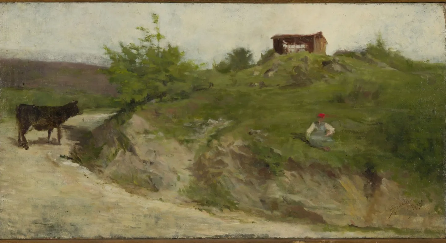 Eugenio Spreafico, Italienische Landschaft, 19. Jh., Öl auf Leinwand