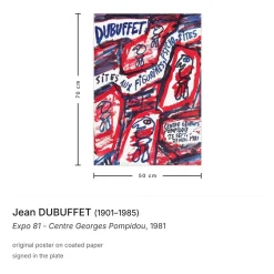 Expo 81, Centre Georges Pompidou Poster im Stil von Jean Dubuffet, 1981