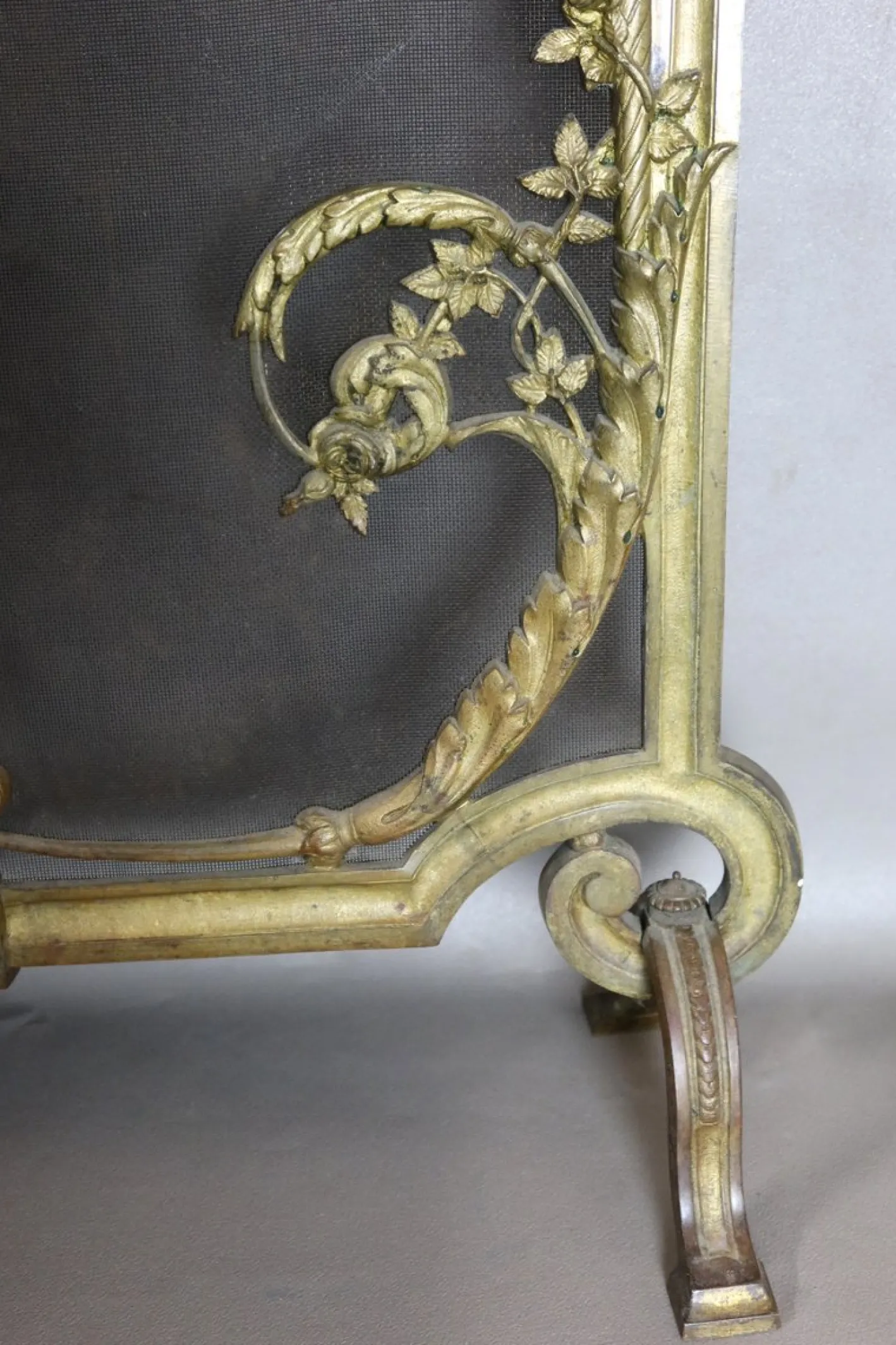 Feuerschutz aus Vergoldeter Bronze, 19. Jh.