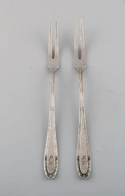 F & K Servierteile in versilbertem Silber, 1930er, 8er Set