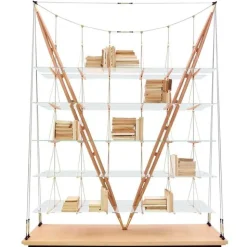 Franco Albini Veleiro Bücherregal, Holz Cassina . zugeschrieben