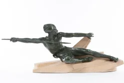 Französische Art Deco Skulptur von Max Le Verrrier, 1930er